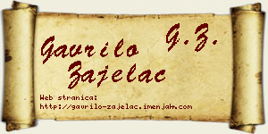 Gavrilo Zajelac vizit kartica